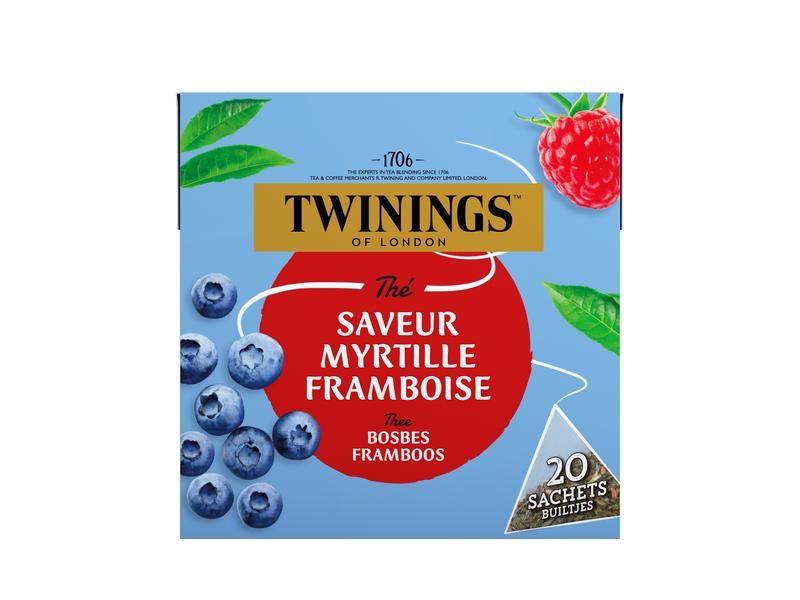 Twinings Zwarte thee bosbes framboos 20 stuks