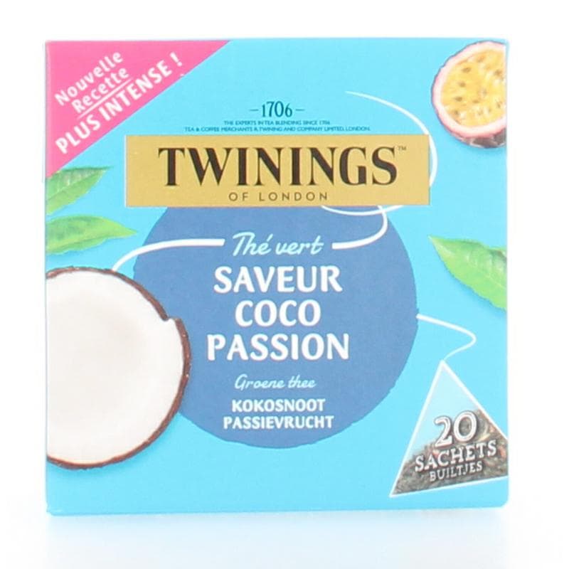 Twinings Zwarte thee kokosnoot passievrucht 20 stuks