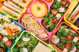 Gezonde lunch voor op het werk in lunchbox