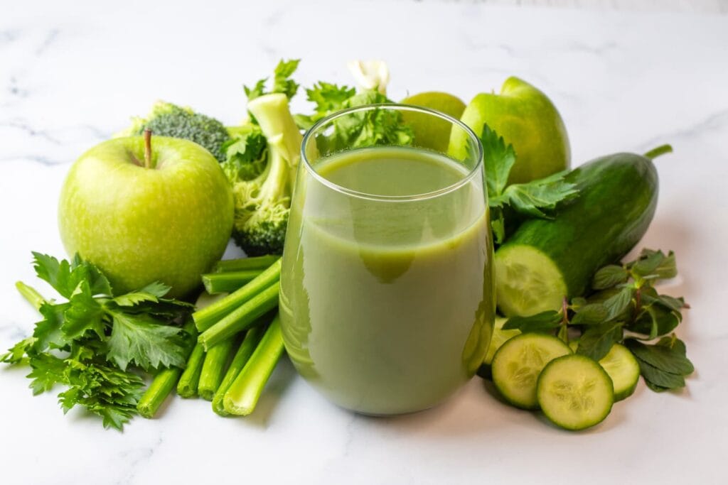 Glas green juice onzin