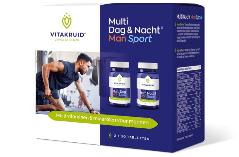 Multi dag & nacht man sport 2 x 30 Vitakruid 2x30tb