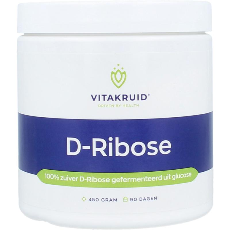D-Ribose 100% puur geferm uit glucose Vitakruid 450g