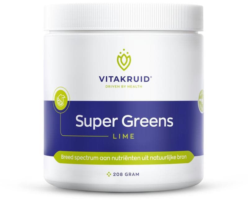 Super greens lime oa probiotica en enzymen Vitakruid 208g
