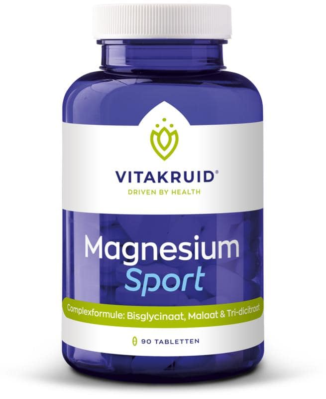 Magnesium sport bisglycinaat malaat&tri-dicitraat Vitakruid 90tb